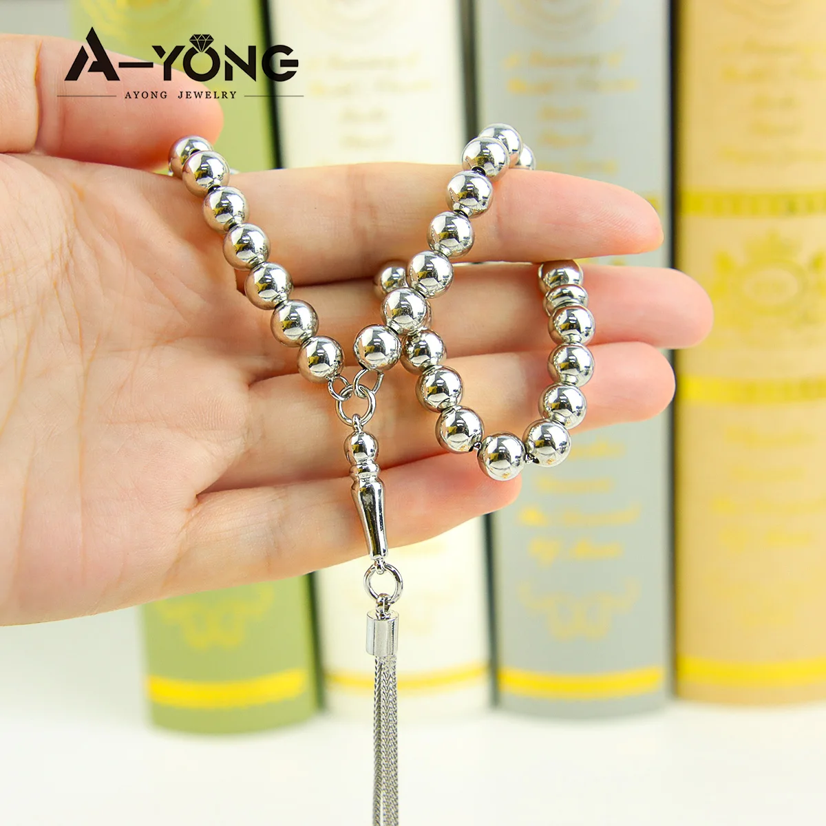 Ramadan islamisches Gebetsperlen-Armband, 21 Karat vergoldet, Naturharz, arabische Damenmode, Eid-Armreifen, muslimischer traditioneller Schmuck – Detail 11