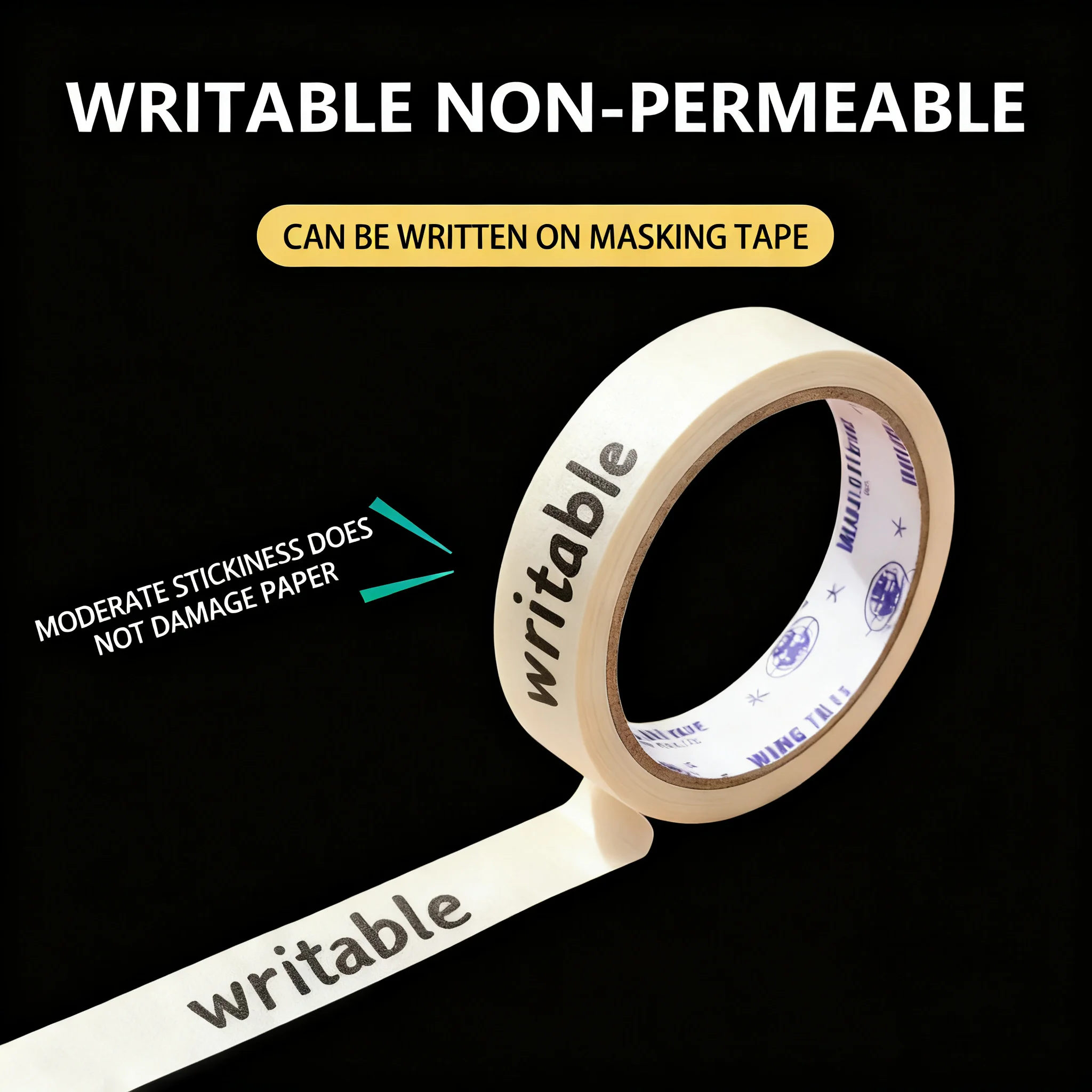 شريطٌ لاصق، 6 لفات، 18 مم، 20 مم، 24 مم، 36 مم، شريط لاصق ذاتي الختم، رسم فني للسيارة، مستلزمات مدرسية ورقية ذاتية الصنع #3