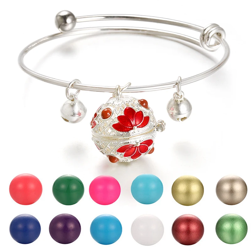 Chinese Classical Aromatherapy Bracelet Essential Oil Diffuser Perfume Locket Luminous Ball Women Bangle Petal Bola Jewelry Gift