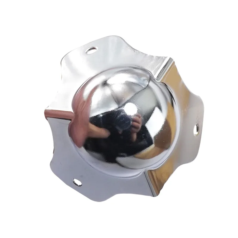 8pcs Metal Ball Shape Corner Bracket Cover Guard Protector for Wooden Furniture Box Suitcase Cabinet Flight Case 58x52mm
