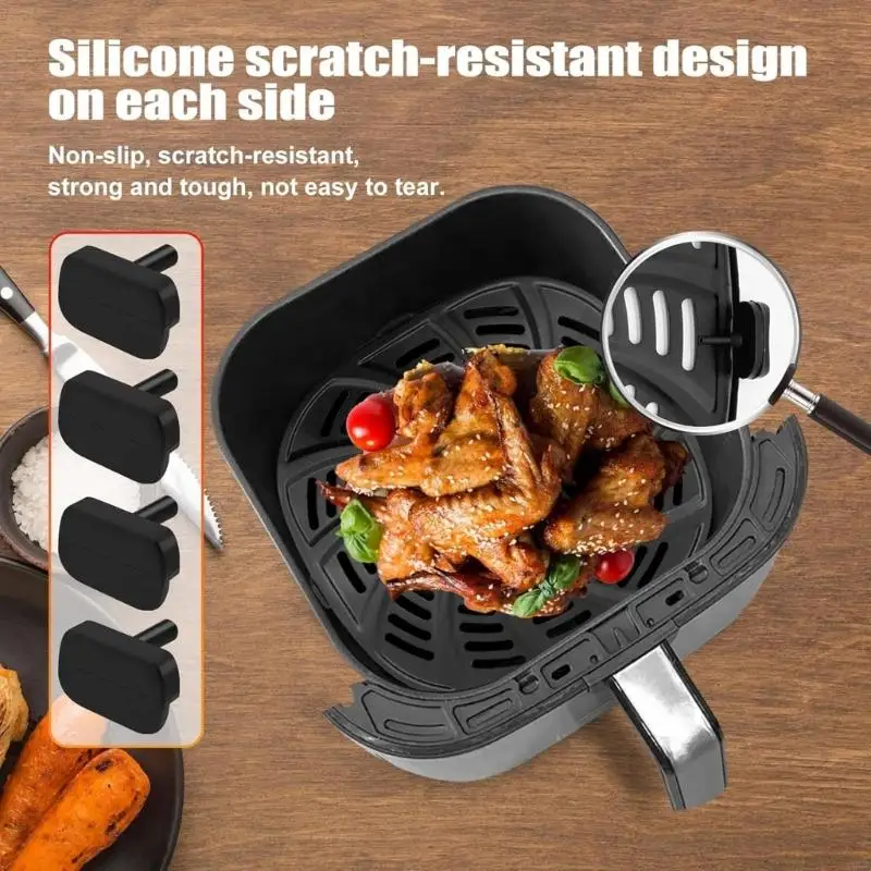 A2UEエアフライヤーパッドエアフライヤープレートスクエアエアフライヤートレイグリルプレートGAF798エアフライヤー用多機能調理ツール