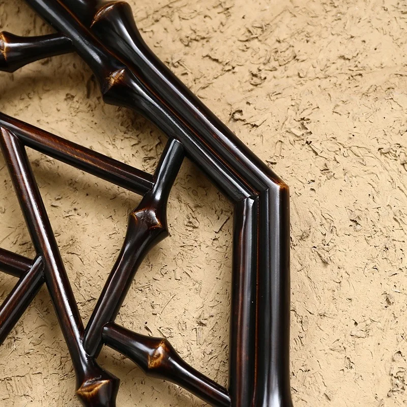 Bamboo lattice window, handmade octagonal ice crack decorative ornament