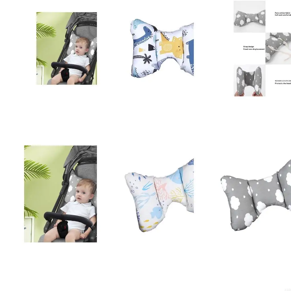 

J2HD Soft Cotton Infant Head Support Pillow Vibration Reducing For Strollers Bassinet