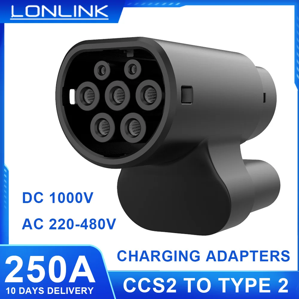 

LONLINK CCS2 to Type2 Electric Vehicle Charging Connector For EV Charger Adapte Car Portable Electric Vehicle EV Charger