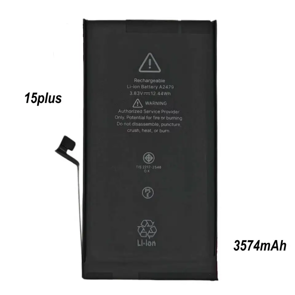 Batería de litio 2026 100% nueva para iPhone 15/15Plus/15Pro/15ProMax 3501-5000mAh, incluye herramientas 4