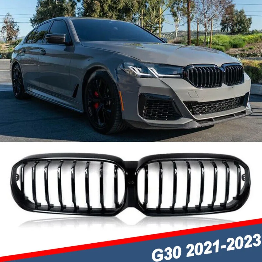 

Gloss Black Front Bumper Kidney Hood Grille For BMW G30 G31 530i 540i 2021-2023 United States