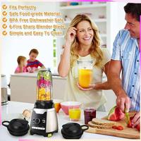 B26B Replacement 24Oz Cup With Lids & Twist Blade For Nutribullet NBF70500 Extractor Blade 1200W Blender Motor Base