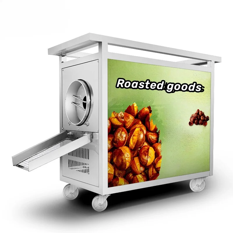 Stainless steel small machine electric gas drum pistachio flour machine roast peanut roaster and sand