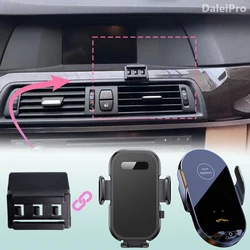 For BMW 5 Series 525i 530i 540i F10 F11 2011-2017 Car Phone Mount Wireless Charging Phone Holder Special Fixed Base Accessories