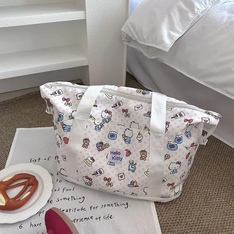 

Stylish Cartoon Gym Bag Women's Single-Shoulder Bag Kitty Cute Handbag Large Capacity Simple Commuter Travel Women's Tote Bag