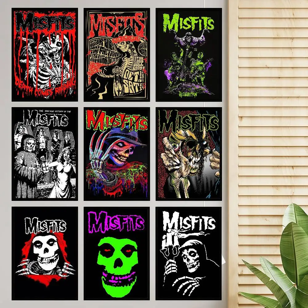 Misfits Hot Poster Horror Punk Rock Musik DIY Klebrige Poster Phantasie Wand Aufkleber Für Wohnzimmer Bar Dekoration Wand Dekor