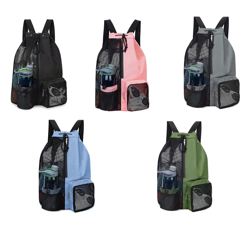 

AD08-Swim Bag Mesh Drawstring Backpack For Swimming, Gym, Pool, Workout Gear & Sports