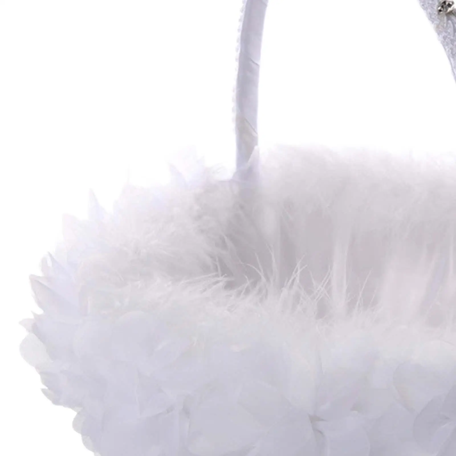 Flower Girl Basket Wedding Basket Engagement Fariy Wedding Basket Satin Flower Basket for Restaurant Special Occasions Events