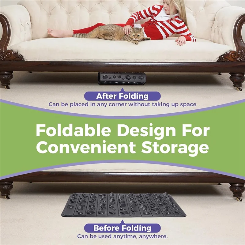 Foldable Foot Massager Mat Feet Pressure Point Pad For Relieve Leg Fatigue In Offices