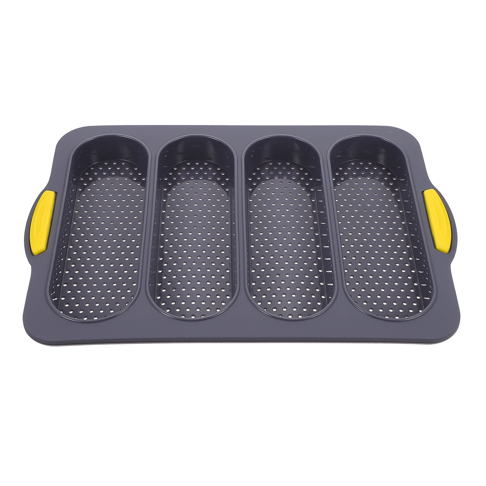 

4 Slot Silicone French Bread Mold Non stick Bakeware Supplies Baking Tray Loaf Pan Gel Molds Professional Whole Wheat Kitchen