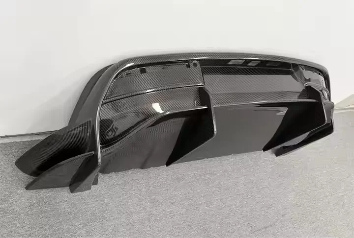 New 2019-2021 for Porsche for Taycan Dry Carbon Fiber Rear Diffuser Rear Lip Body Kit Plastic Bumper Car Body Kits