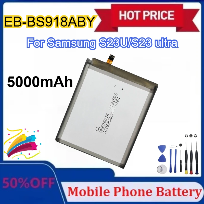 

Новый высококачественный аккумулятор EB-BS918ABY 5000 мАч для Samsung S23U/S23 ULTRA, аккумулятор для телефона с инструментами