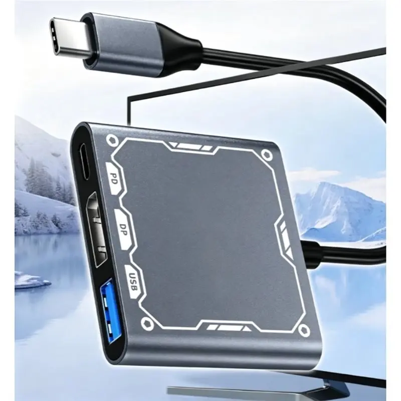 N93RNEW! Type C To Displayport Adapter Dock, USB C To DP 1.4+ USB 2.0+ PD 100W Charging, Supports DP ALT Mode For 4