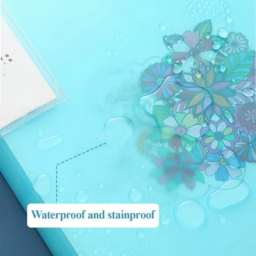 60 مجلد جيب بأكمام بلاستيكية 9.2 × 12 مجلد محفظة A4 مع ورقة شفافة واقية لعرض الكتب العرضية الفنية 120 Pa