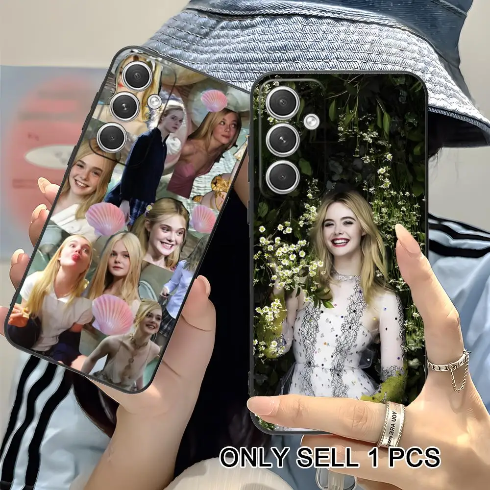 Elle Fanning Phone Case for Samsung Galaxy S26 S25 S24 S23 S22 S21 S20 Note20 Plus FE Ultra Soft TPU Shockproof Cover