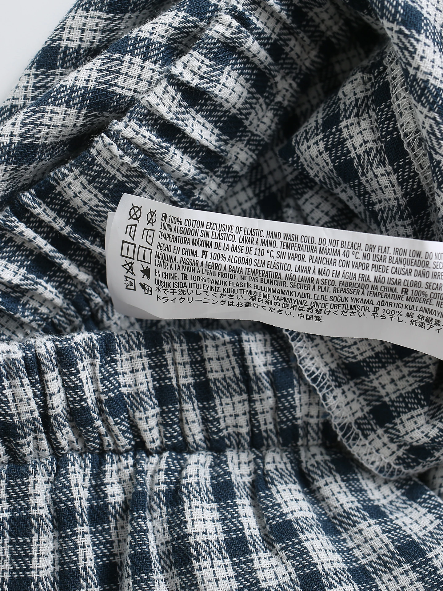 กางเกงลำลองผ้าฝ้ายแท้ทรงหลวมสำหรับผู้หญิงเอวยางยืดลายสก๊อตเอเจล สเลกางเกงสุภาพสตรีที่สวมใส่สบาย