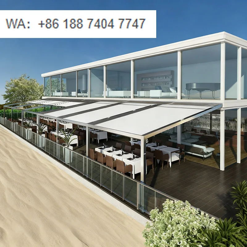 

Алюминиевые электрические выдвижные маркизы с ПВХ-покрытием для балконов, садов, уличных зон, навесов от дождя, патио, беседок и пергол