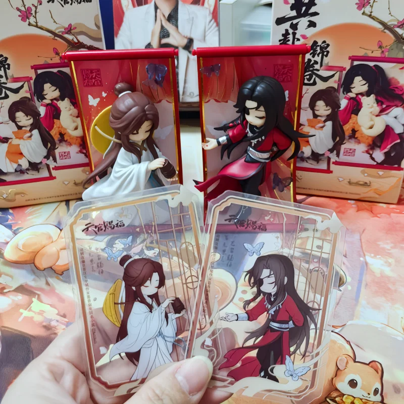 

Hot Genuine Heaven Officials Blessing TGCF Scroll Series Blind Box Magnetic Sticker Xie Lian Hua Cheng Figure Merch Toy Gift