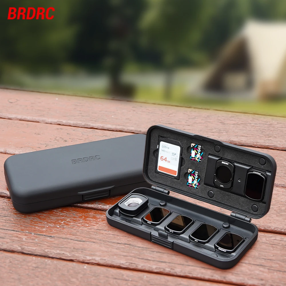 

BRDRC Pocket 3 Filter Storage Box UV/CPL/ND Wide-angle Lens SD/TF Card Protective Case for DJI Pocket 3 Photography Accessories