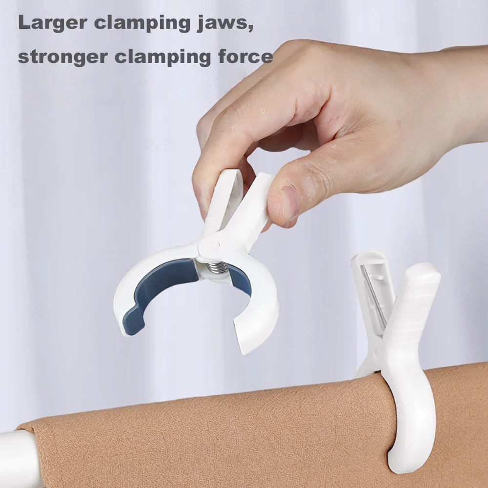 6pcs Windproof Heavy‑load Plastic Anti‑rust Clothing Clip Durable Clothes Fasteners Outdoor Laundry Fixing Accessory