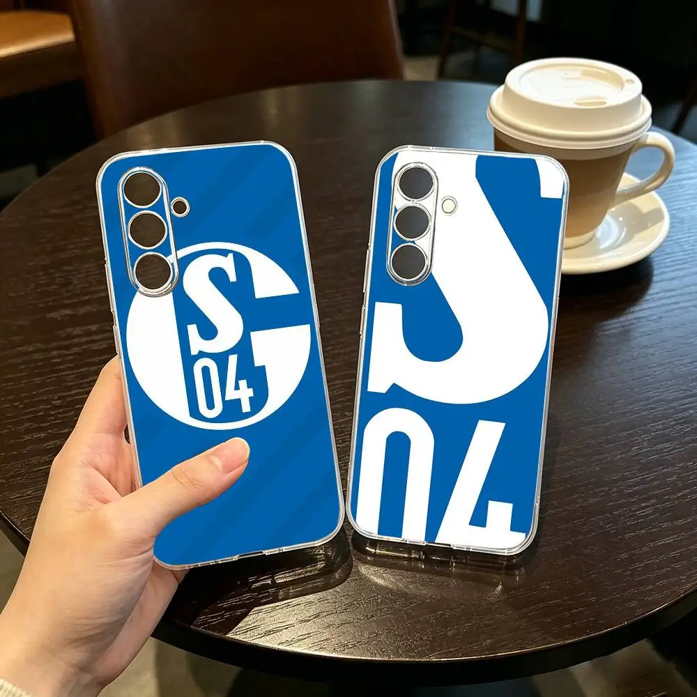 S-Schalkes 04-PC Phone Case For SamsungA10,12,20,21S,30,31,40,50,51,52,70,71 Transparent Cover