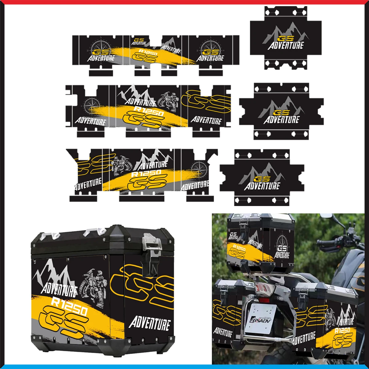 

Motorcycle Reflective Sticker for BMW Panniers Aluminum Box R1200GS R1250GS R1300GS Adventure HP 2004-2024