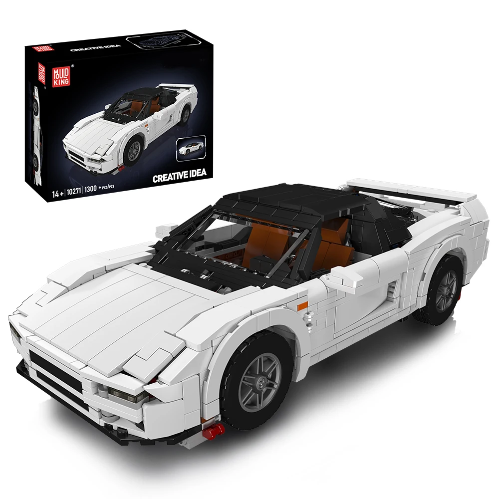 Mould King 10271 Technisches Auto-Spielzeug Der MOC 1990 NSX Sportwagen Baustein-Set Rennwagen-Modell Bausteine Kinder Weihnachtsgeschenk