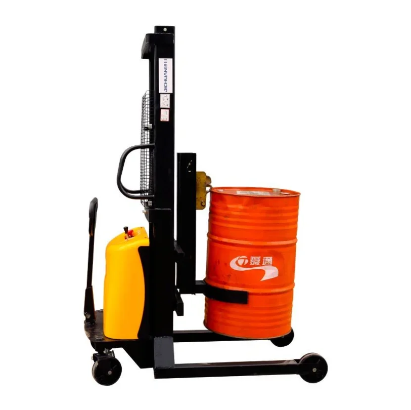 Semi Electric 350kg Pallet Drum Lifter Hydraulic Oil Drum Stacker