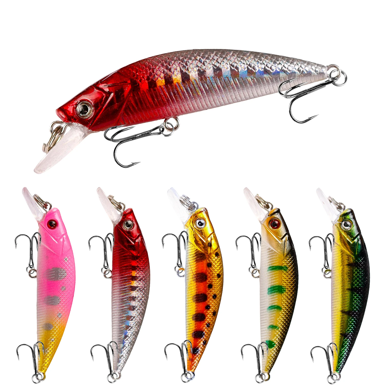 1pcs Sinking Minnow Fishing Lures Wobblers 6cm 6g High Quality Artificial Plastic Bait  Built-in lead Crankbaits Carp Tackle