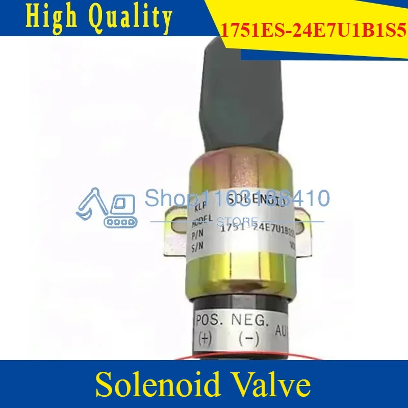 Válvula solenóide de parada de combustível do motor diesel 24v 1751es-24e7u1b1s5 3864274 motor solenóide para válvula de desligamento do motor cummins