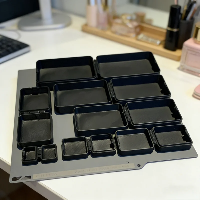 7-piece set doll-style storage boxes, with doll-style stacking and lids, suitable for SD cards, jewelry, and storage boxes. - view 6