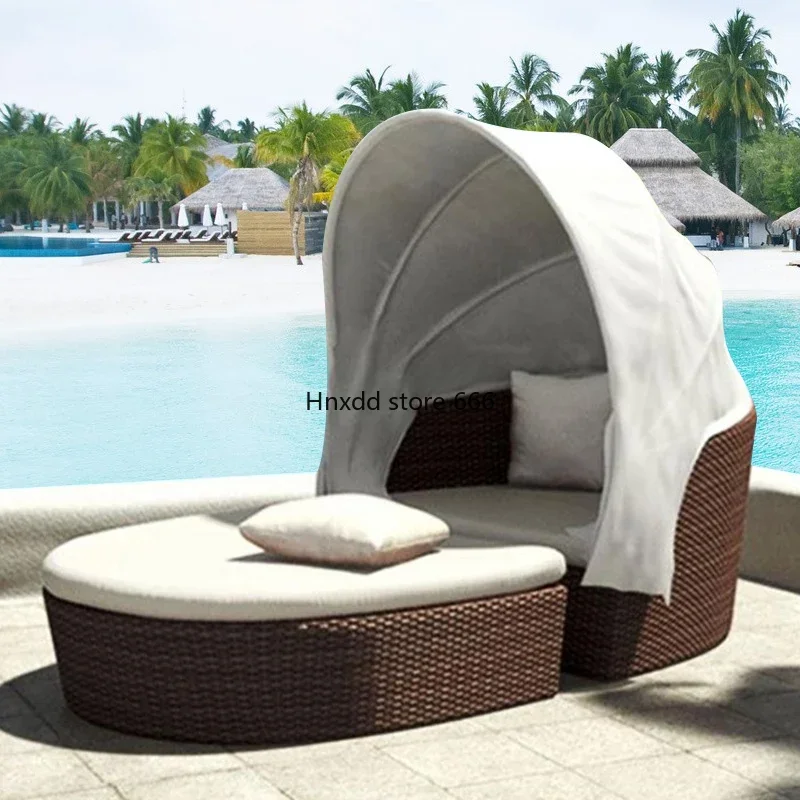 Single leisure garden lawn leisure belt canopy bed