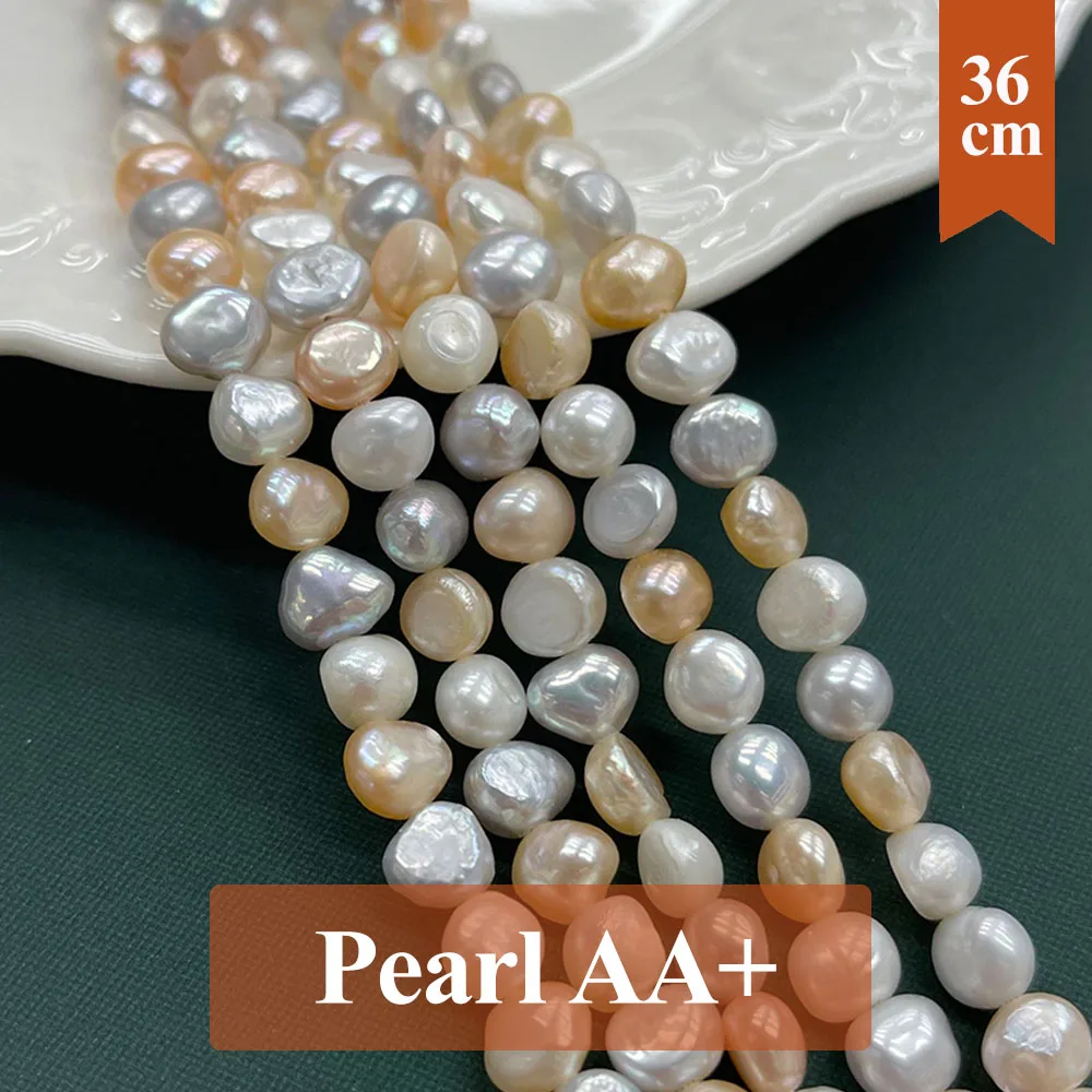 6-7mm Natural Freshwater Pearl Beads Two Sided Light Coloful Pearl Loose Spacer Beaded for Making DIY Jewelry Necklace Bracelet