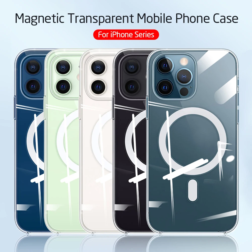 For iPhone 16 Pro 5G Max Magnetic Transparent Case Wireless Charging Anti Scratch Back Cover iPhone16ProMax 16 Plus ProMax Coque