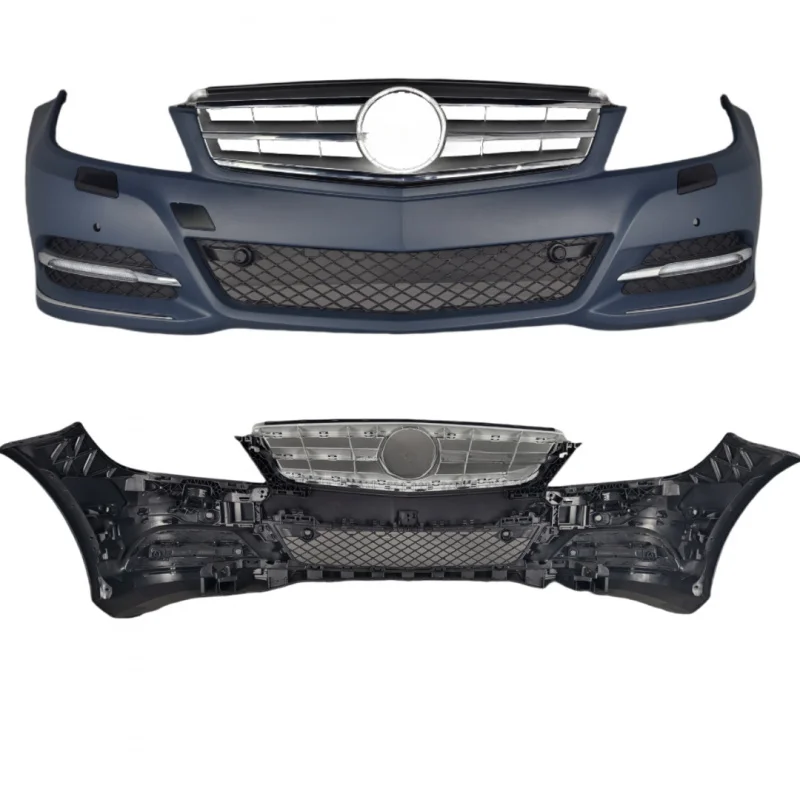 

Suitable for 2011-2012 Mercedes C Class W204 Avantgarde Aftermarket Plastic Full Assembly Kit Front And Rear Bumper