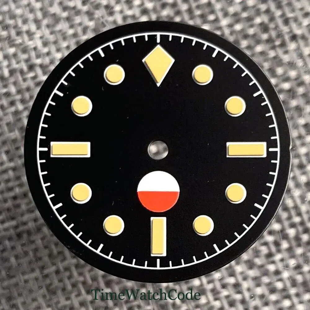 Black Watch Dial Face Accessories 29mm Fit for NH35 NH36 ETA2824 PT5000 Movement