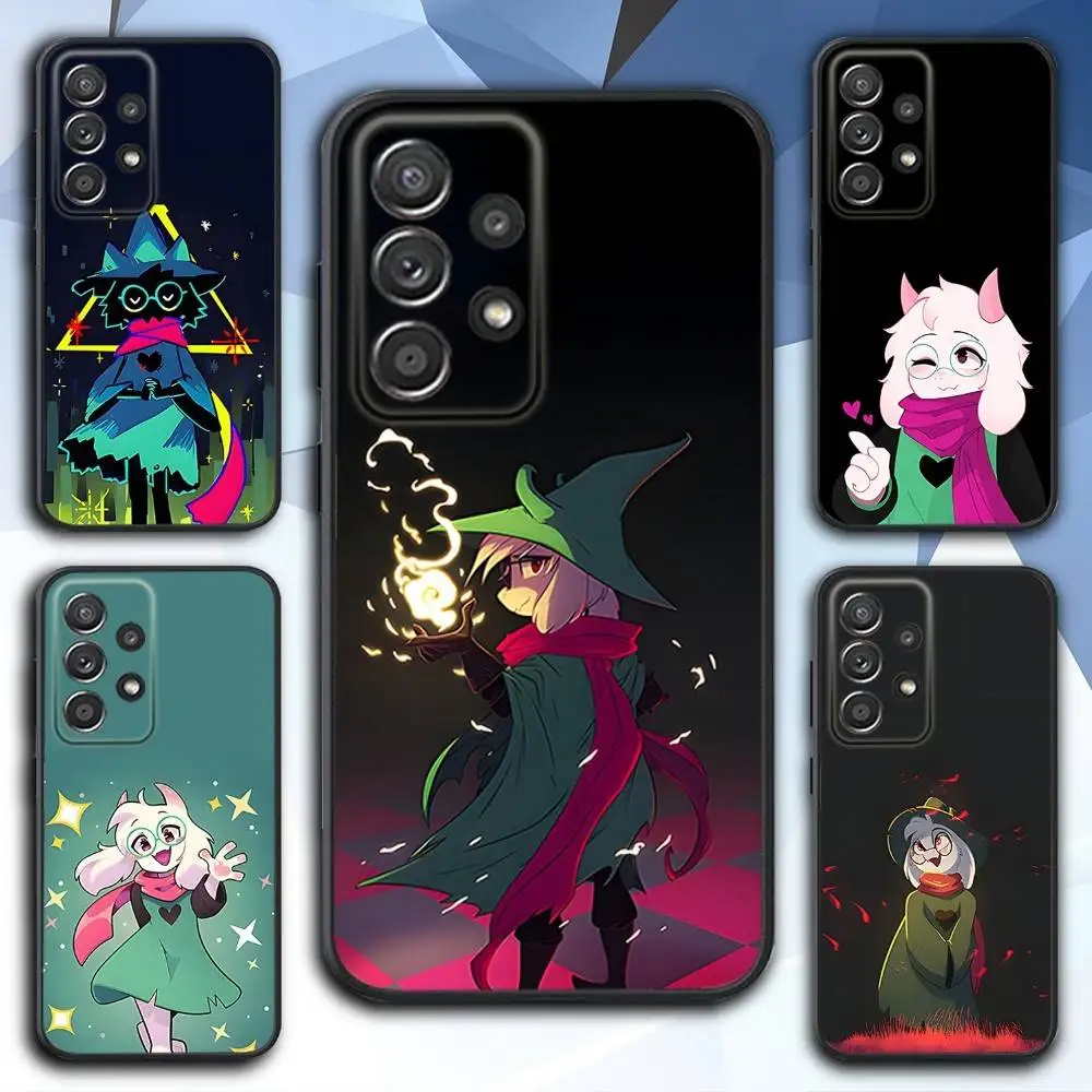 

D-Deltarune Game R-Ralsei Phone Case For Samsung S 25,24,23,22,30,21,10,9,Ultra,Plus,Lite,FE,4,5 G Soft Black Case