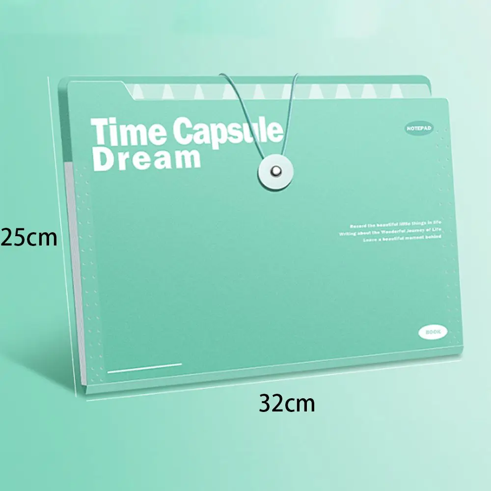 Portable 12 Pockets A4 Organ Bag Insert Folder Large Capacity File Folder Waterproof Thickened Document Storage Bag Test Paper