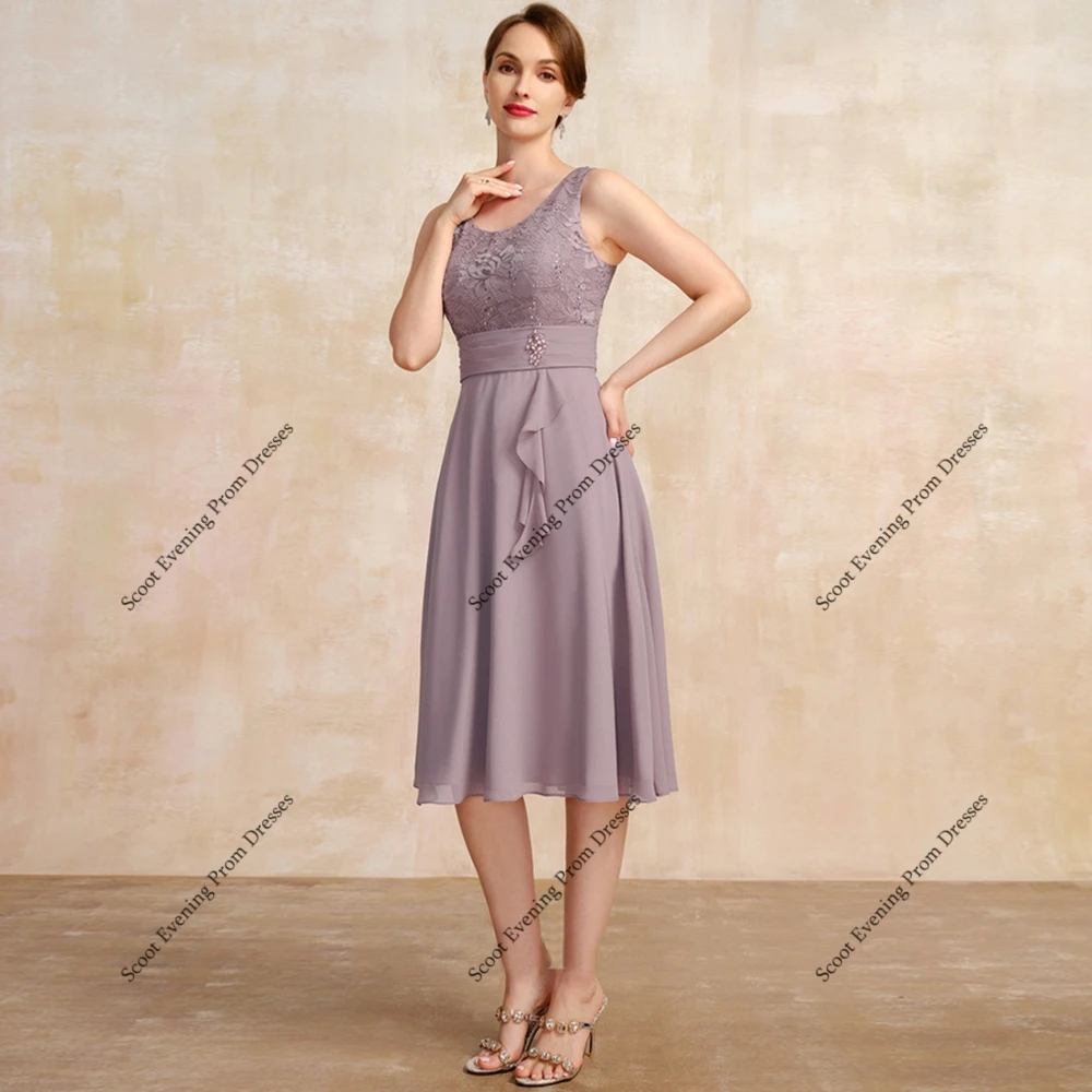 Розовые шифоновые платья для матери невесты с кружевными рукавами, свадебные платья для женщин, новинка лета 2025, Robe De Soirée