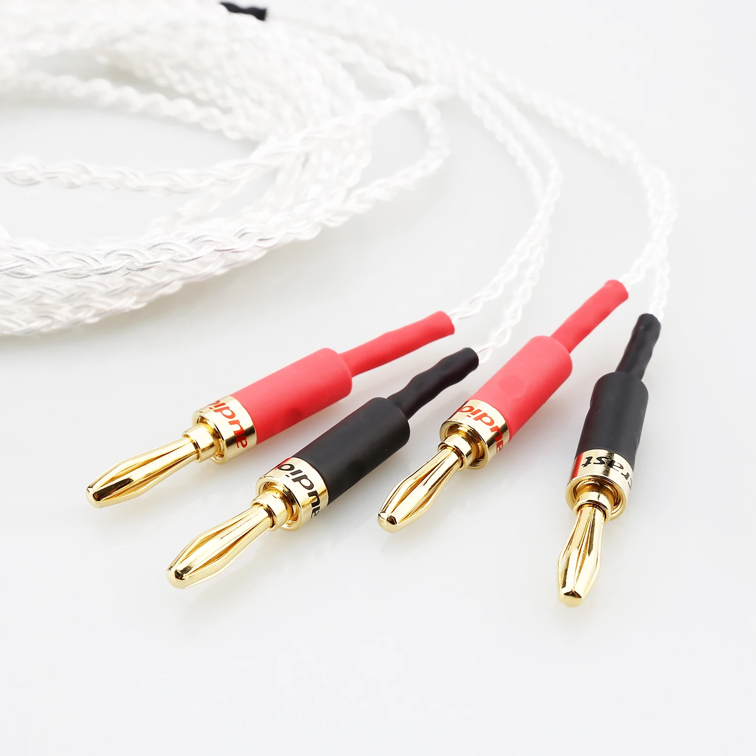 4 Pin XLR Male/ Female to Deluxe 4 Banana Plug OCC Silver Plated Hifi Speaker Cable Audiophile Bi-wire Amplifier to Speaker Cord