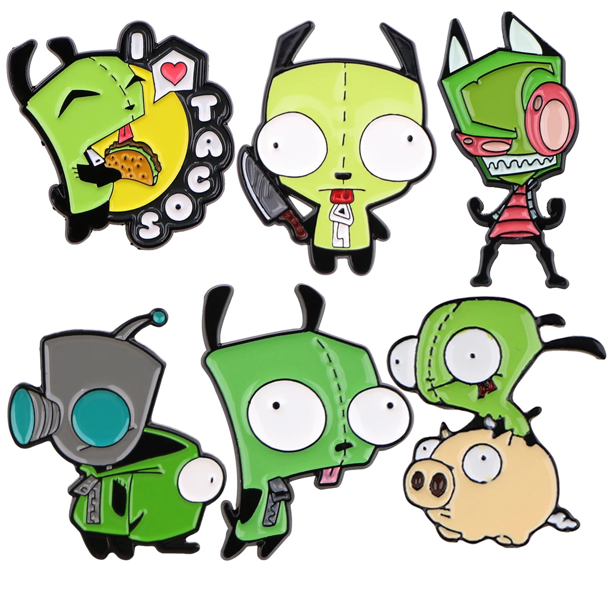 

Funny Alien Enamel Pin Brooches For Women Lapel Pins Badge on Backpack Costume Accessories Fashion Jewelry Gifts for Friends