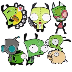 Funny Alien Enamel Pin Brooches For Women Lapel Pins Badge on Backpack Costume Accessories Fashion Jewelry Gifts for Friends