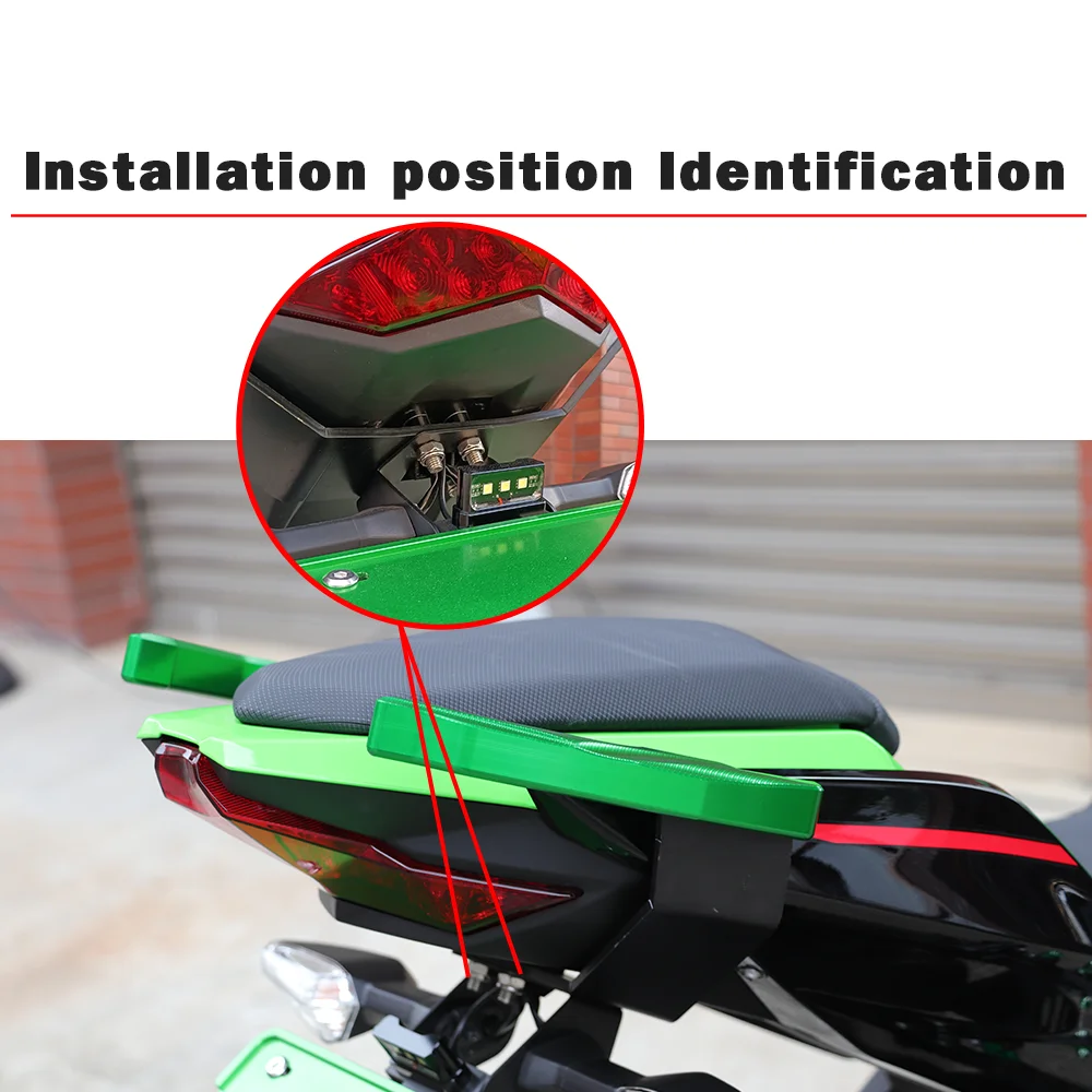 Motorcycle for Kawasaki Ninja400/500 Z400/500 2018-2025 Tail Armrest Thickened Rear Passenger Handle CNC Handrail Tail Bracket 4