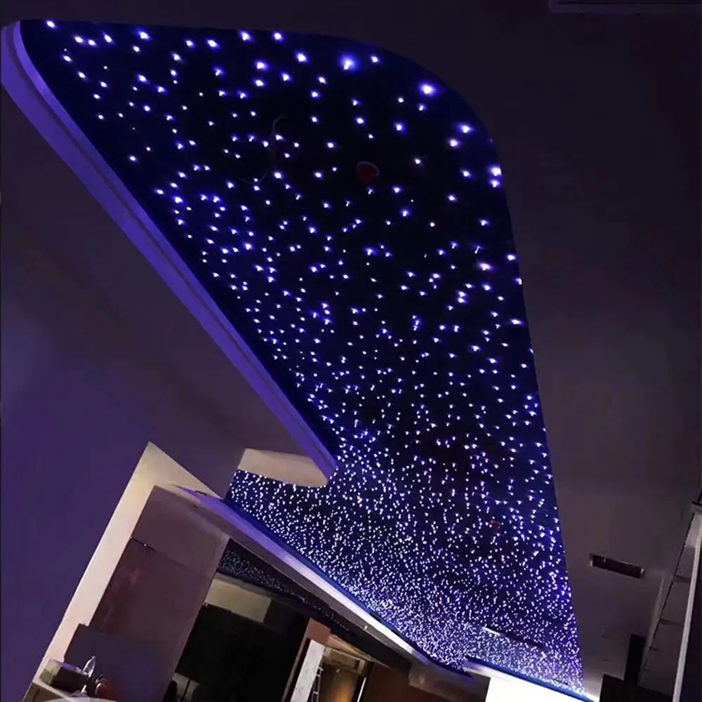 

50 м x 0,75 мм/1,0 мм домашний прозрачный пластиковый оптоволоконный кабель со светодиодной подсветкой, светящийся PMMA