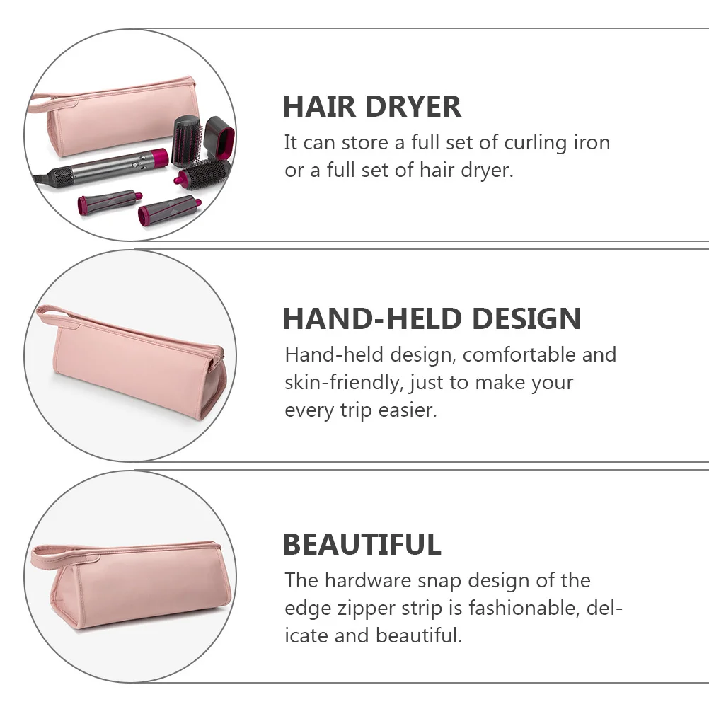 

Hair Dryer Bag Splash-Proof Large Capacity Curling Iron Organizer Travel Case Handheld Convenient Hair Dryer Storage Carrier